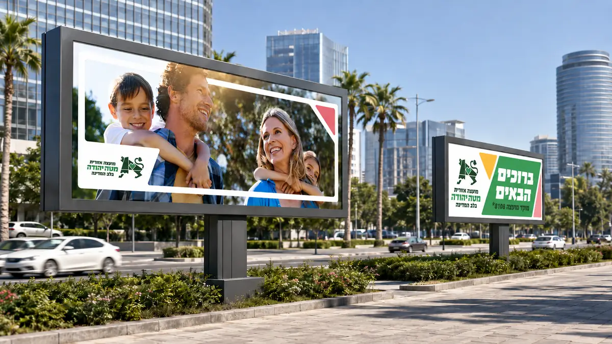 שלטי חוצות ממותגים במרחב העירוני